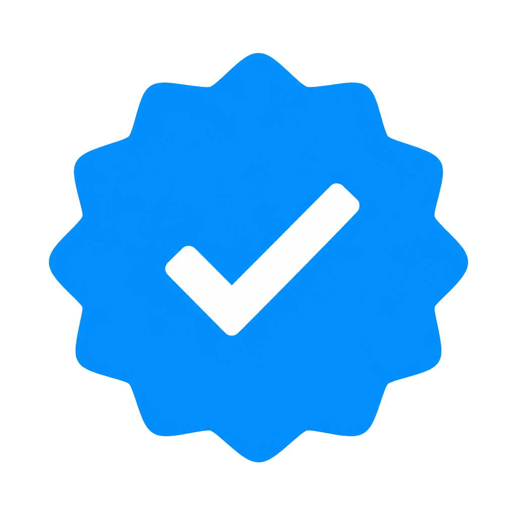 Selo azul de verificação do Instagram